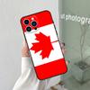 Canada Canadian Flag Silicone Soft Case For iPhone 17 Air 11 14 15 16 Pro Max 12 13 Mini 16e 16 Plus Back Cover