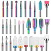 30Pcs Safety Professional Rotary Burrs Polish Nail File Bit for Acrylic Nails Gel Cuticle Remover Electric Manicure
