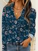 Women Long Sleeve Shirt Fashion Elegant Floral Print Blouse Elegant Casual Daily Wear Spring Autumn Blouse Tops Office Lady 2026