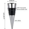 Zinc Alloy Wine Bottle Stopper, Rubber, Reusable, Kitchen, Bar, Gifts, Holiday Party, Wedding