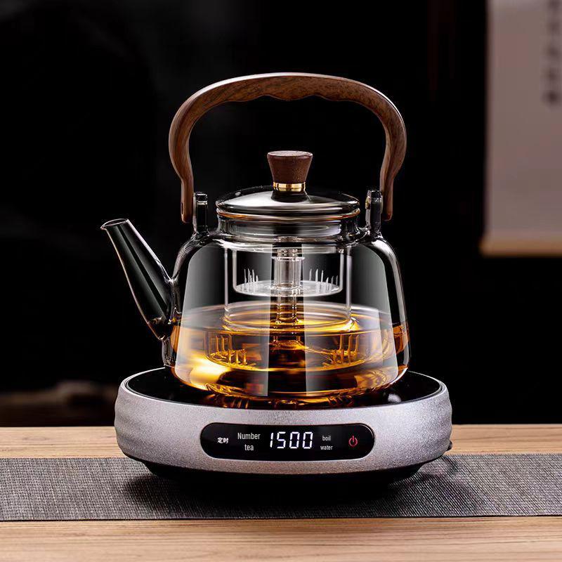 2026 Electric Ceramic Tea Set: High-Temperature Resistant Glass Kettle & Household Teapot for Brewing