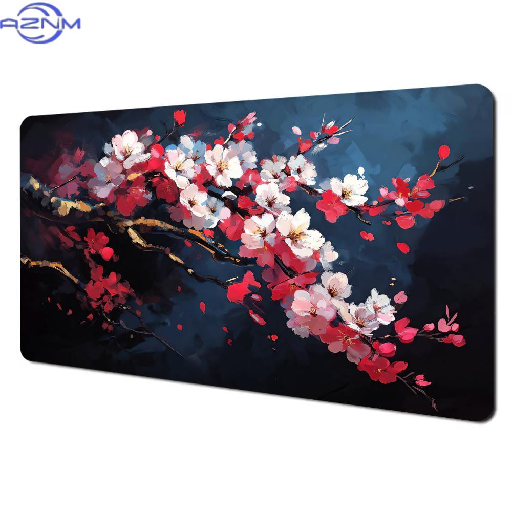 Plum Bossom Mouse Pad Large Computer Office Game Table Mats Xxl Rubber Antislip Gaming Keyboard Mousepads Long Desk Pads