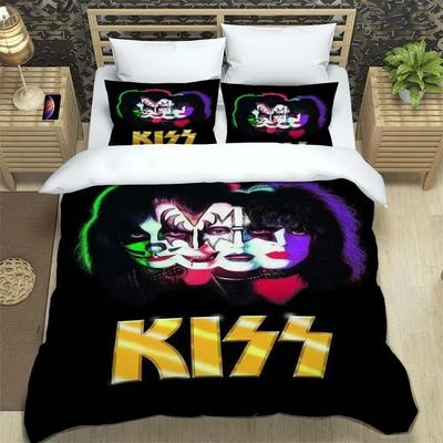 Kiss Rock Band Bedding Sets Exquisite Bed Supplies Set Duvet Cover Bed Comforter Set Bedding Set Girls Birthday Gift