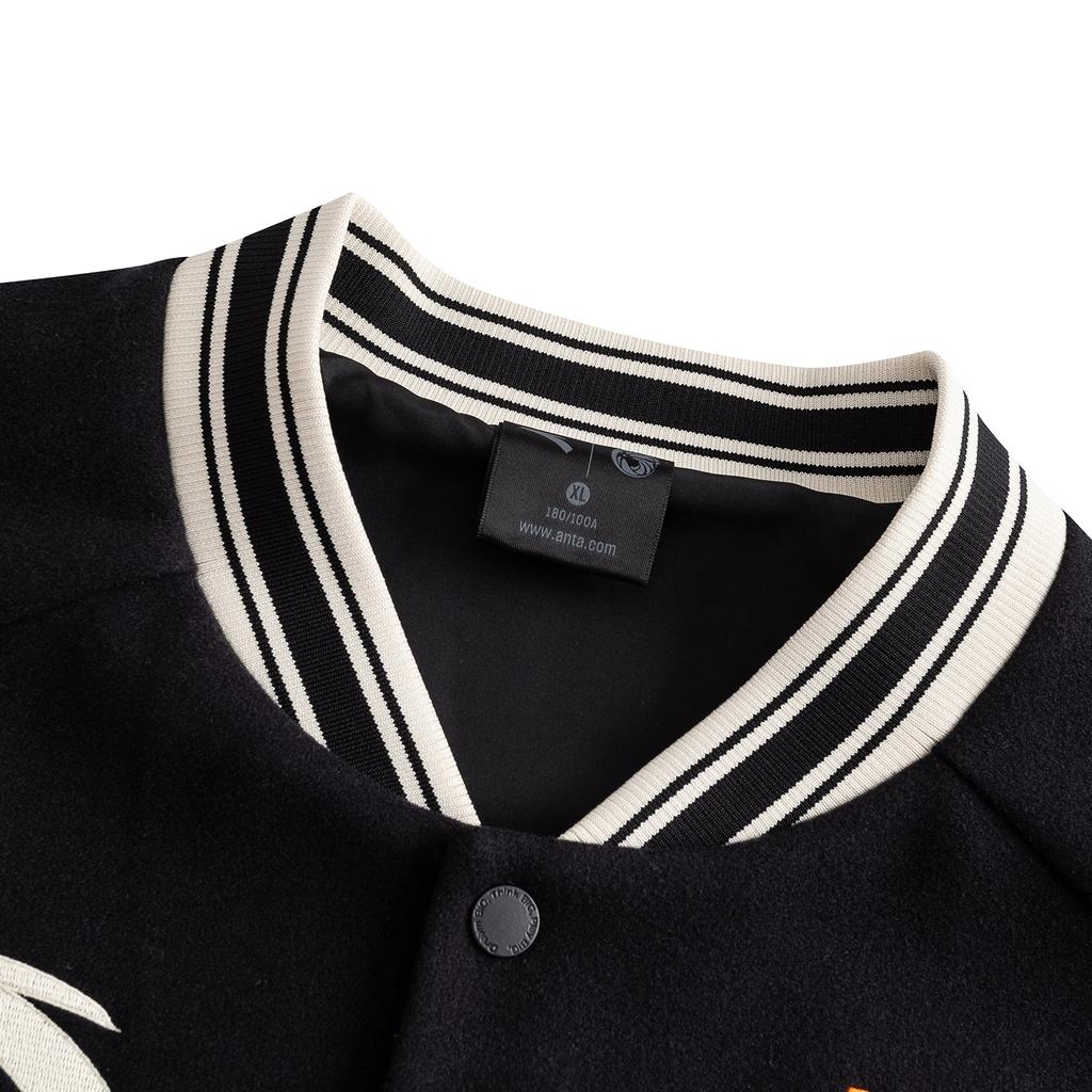 Anta Campus Basketball Series Knitted Casual Jacket Spring 2026 Men tops Black Orange Gray 152611738-1