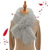Fashionable versatile fur scarf, unisex neck warmer, double-layer thickened, warm and elegant faux fur scarf, fisherman hat