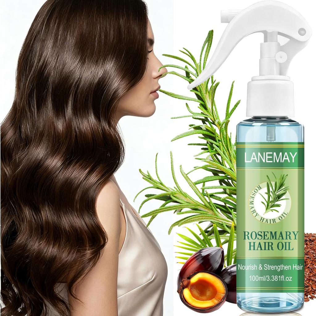 Rosemary Hair Oil-Deeplymoisturize The Hair,Preventing The Ends From Becoming Dry-Suitable For All Hair Types, 100ml