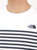 The North Face Short Sleeve Paneled Striped UV Size M Men's Tee, Quick-Drying, Protection, White,