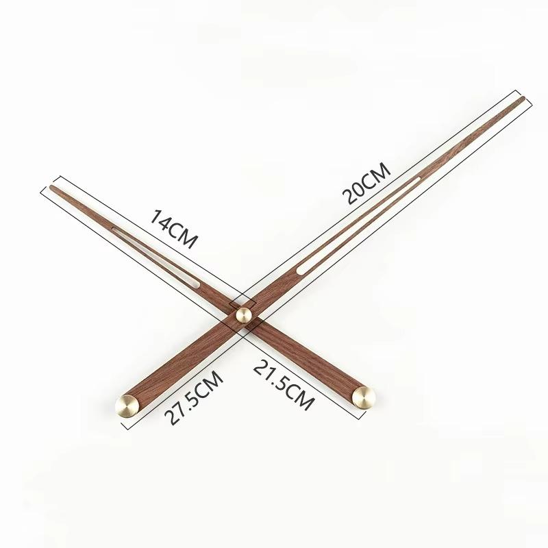Spain Wood Long Pointer Central Movement Black Walnut Diy Wall Clock Hands Huge Clock Hands Brass Large Torque Mechanism