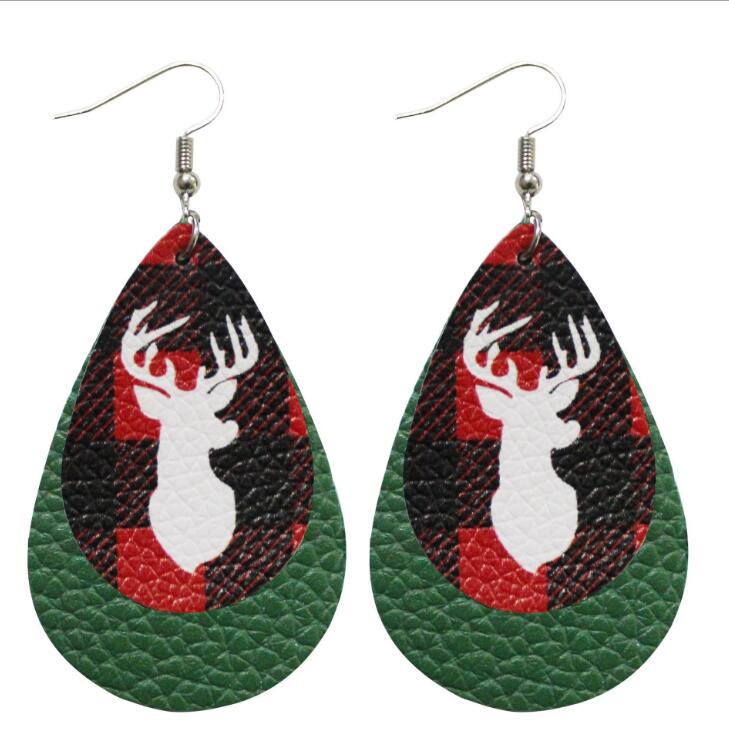 2025 New Fashion Women Christmas Santa Claus Snowman Drop Shaped Earrings Women Cute Christmas Party Earrings Jewelry Gifts