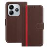 For Xiaomi Redmi Note 14 4G (164.84x78.15x8.16mm) Phone Cases Wallet Stand Color Splicing Leather Cover with Magnetic Clasp
