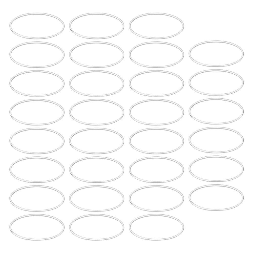 DIY Open Bezels Hollow Frame Pendant Resin Craft Bezels Jewelry Making Supplies AccessoryOval Shape 30pcs L