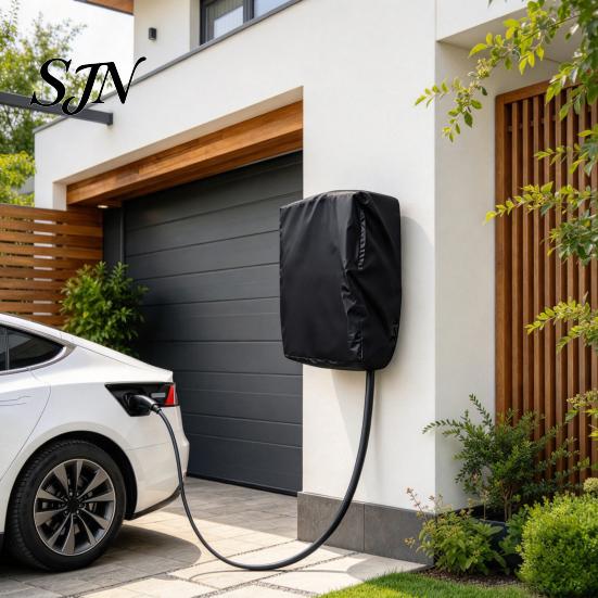 Heavy Duty Dustproof Protective Cover Car Charging Station Dust Cover, Universal Waterproof Oxford Cloth Outdoor Pile Shield Shield, Drawstring Design