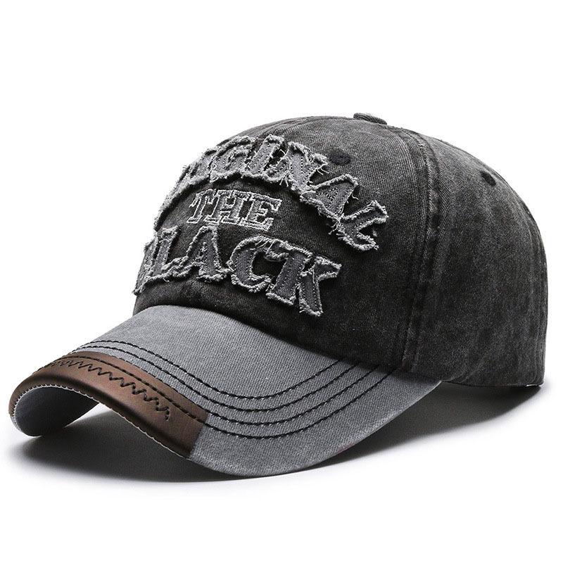 Men's Washed Duckbill Baseball Cap - Trendy European & American Style, Outdoor Casual Sun Hat