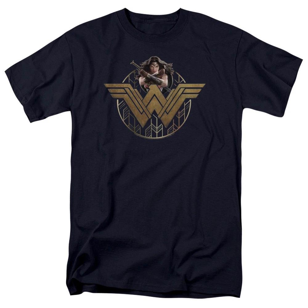 Wonder Woman Movie Power Stance and Emblem Men’s T-Shirt S-5XL Licensed Tee M
