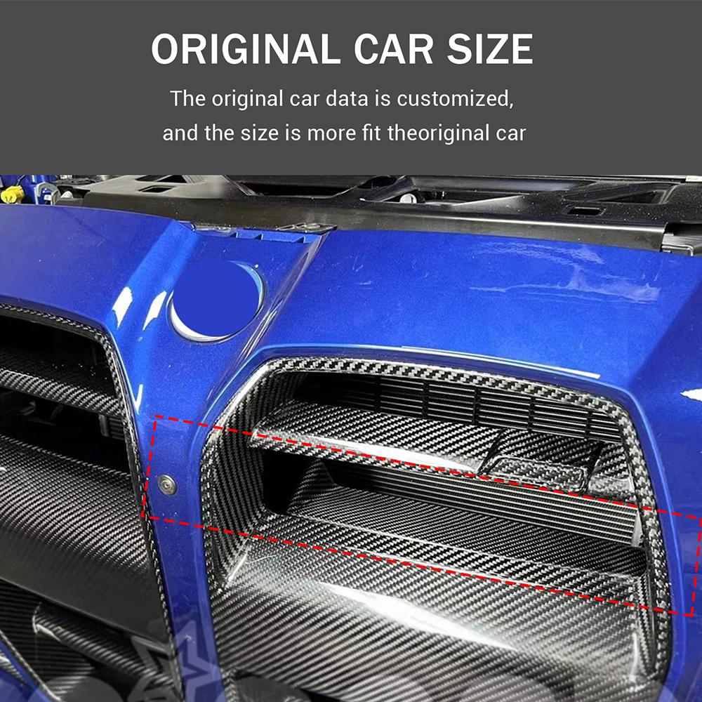 Real Hard Carbon Fiber For BMW G80 G81 M3 G82 G83 M4 2021-2024 Car Front Bumper Crash Foam Cover Trim Grille Back Foam Bumper