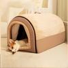 Enclosed Pet House Detachable Warm Tent Winter Dog Bed & Cat Bed  For Small Animals