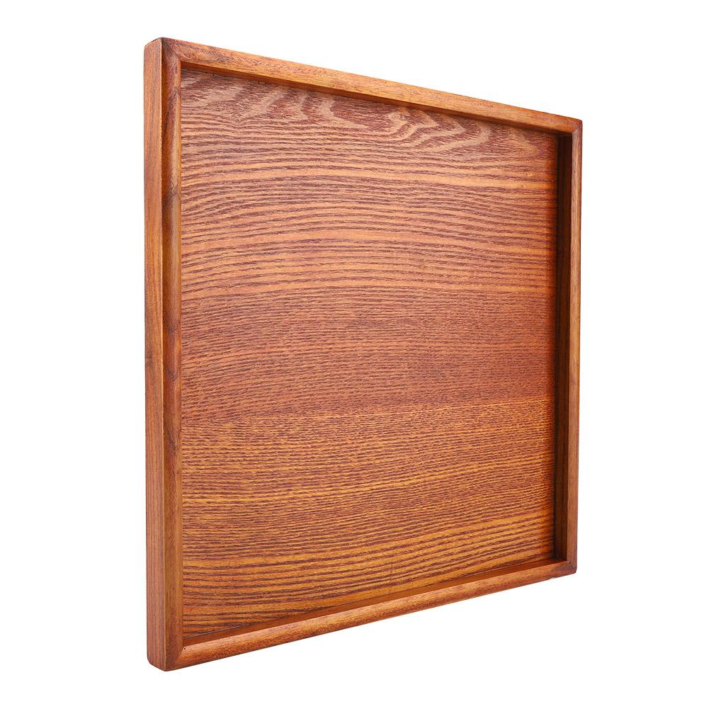 

Square Solid Wood Tea Tray Coffee Sushi Snacks Serving Plate for Cafe Restaurant(30*30cm)