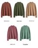 2024 Women's Retro Solid Color Three-Ply Heather Cashmere Half-High Collar Sweater