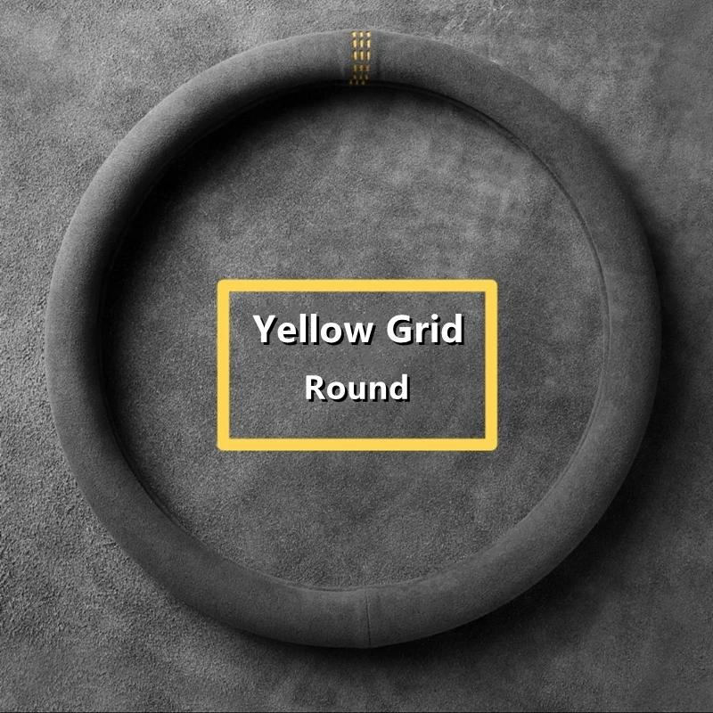 Car Steering Wheel Cover Suede Ultra-thin Non-slip D-shaped Round Breathable Sweat-absorbent Leather Luxury Cover for All Season