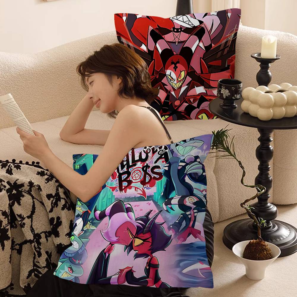 H-Helluva Boss Stitch Lucky Dragon Pillow Cover Sofa Cushion Cover Home Room Decoration Children Gift