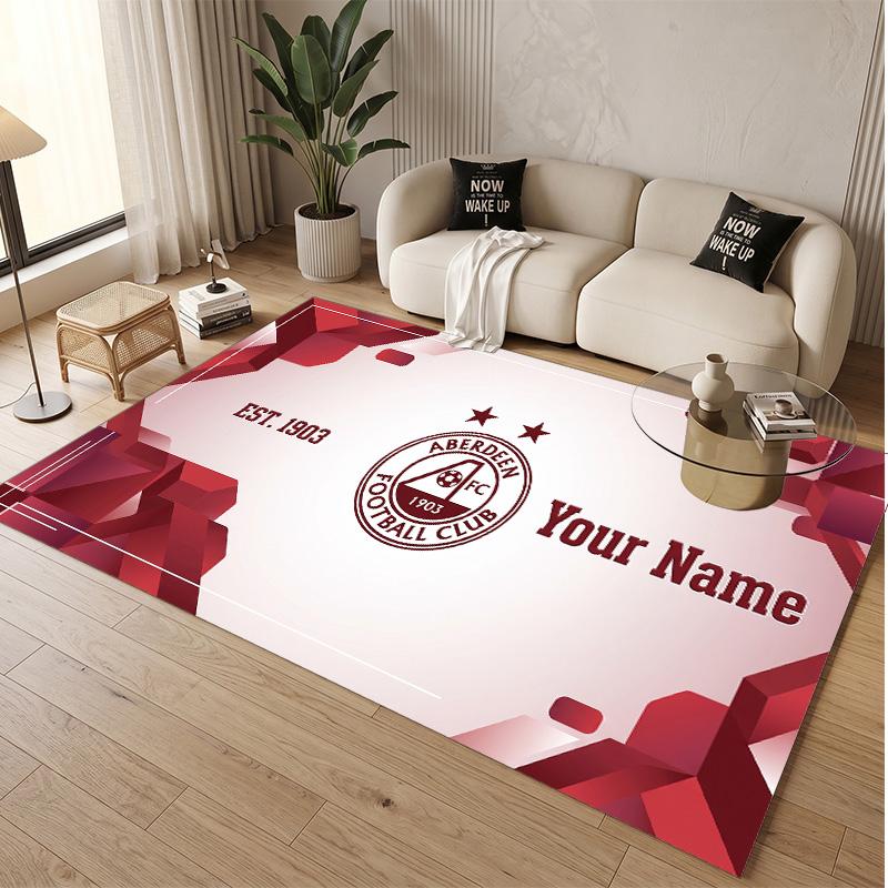 Personalized Crystal Velvet Carpet Aberdeen FC Pattern Non Slip Floor Rug