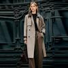 ELLE French Style High-End Lapel Warm Mid-Length Double-Breasted Coat Women coats Khaki-Green EN49678