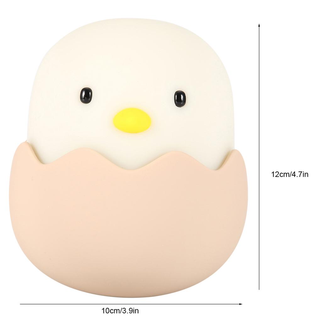 Cute Chick Shape USB Silicone LED Rechargeable Night Lamp Mini Reading Light (Cold White)