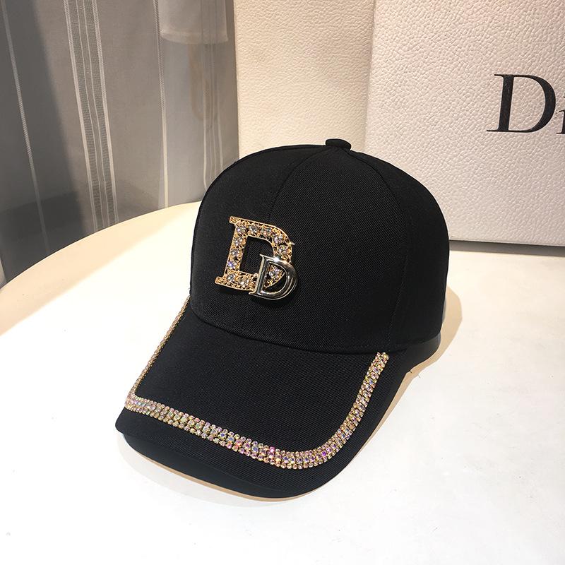 Hat Women's Summer Diamond Baseball Cap Outdoor Sunscreen Shade Tide Brand Rhinestone Cap