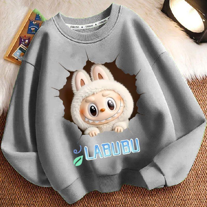 Children's Fashion Sweatshirts for Spring and Autumn, Long-sleeved Loose Sweatshirts for Boys and Girls