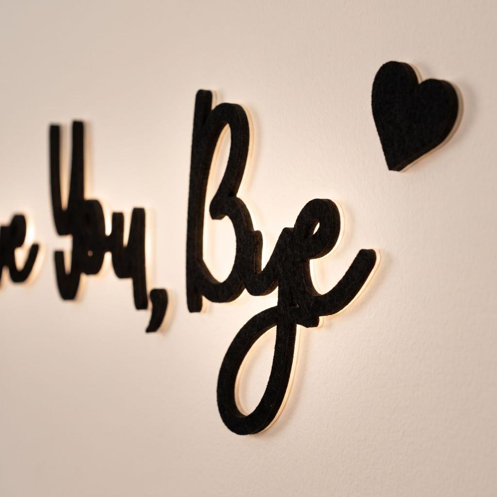 Décoration Murale Love You - Panneau Amovible Sincère pour Chambre à Coucher Salon