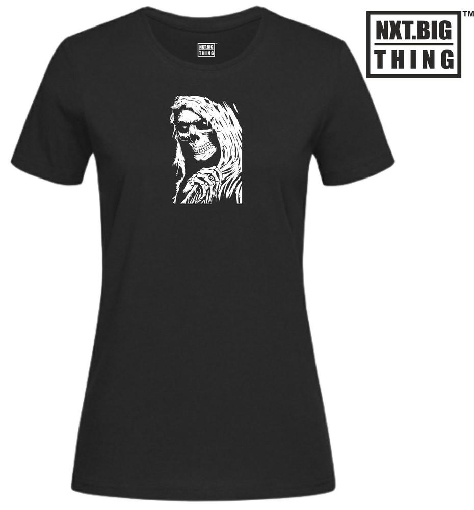 Grim Reaper T Shirt Death Halloween Trick Or Treat Scary Horror Gift Women Top