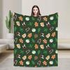 Warm Blanket Girls Boys Picnic Reindeer And Snowflake Christmas Throw Blanket Flannel Bedspread For Home Decor Sofa Bed Cover