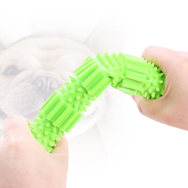 Durable Dog Chew Toy Featuring Dental Cleaning Spikes and Treat Dispenser Promotes Orals Health Easyly to Clean