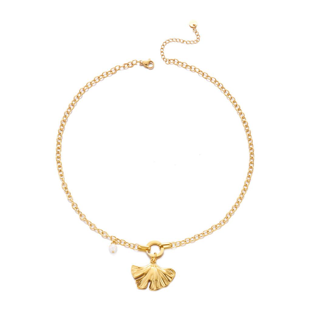 Bohemian Beach Inspired Stainless Steel Pendant Necklace With Shell And Sun Design For Women