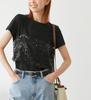 [Rope Picnic] Sequin Bustier Cut-and-Sew Top, Black (01), Size 38