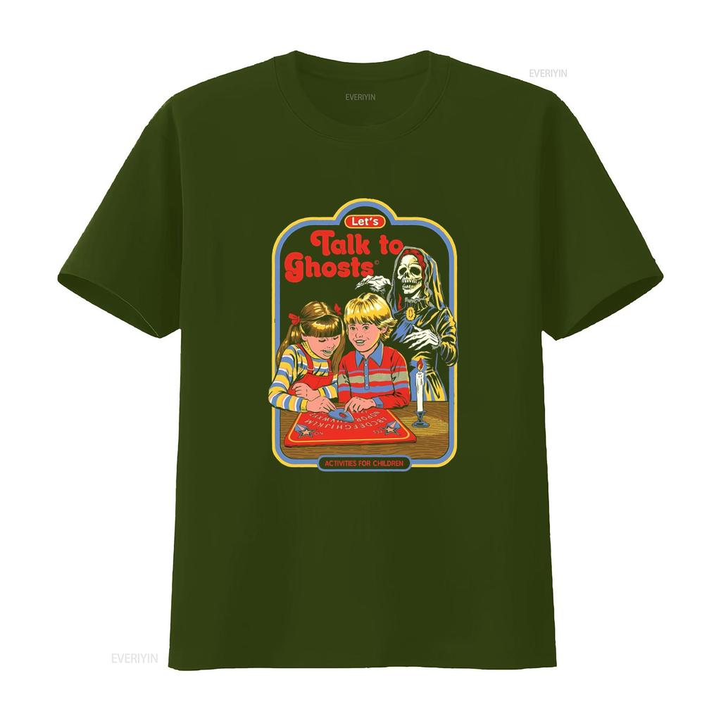 Pyramid International Lets Talk To Ghosts Kids Activity T Shirt L Black Vintage Washed Stretched Comfortable Designer Clothes