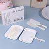5Sets-30Sets White Birthday Cake Knife Fork Set Plastic Disposable Dinner Plate Set Baking Cake Tableware