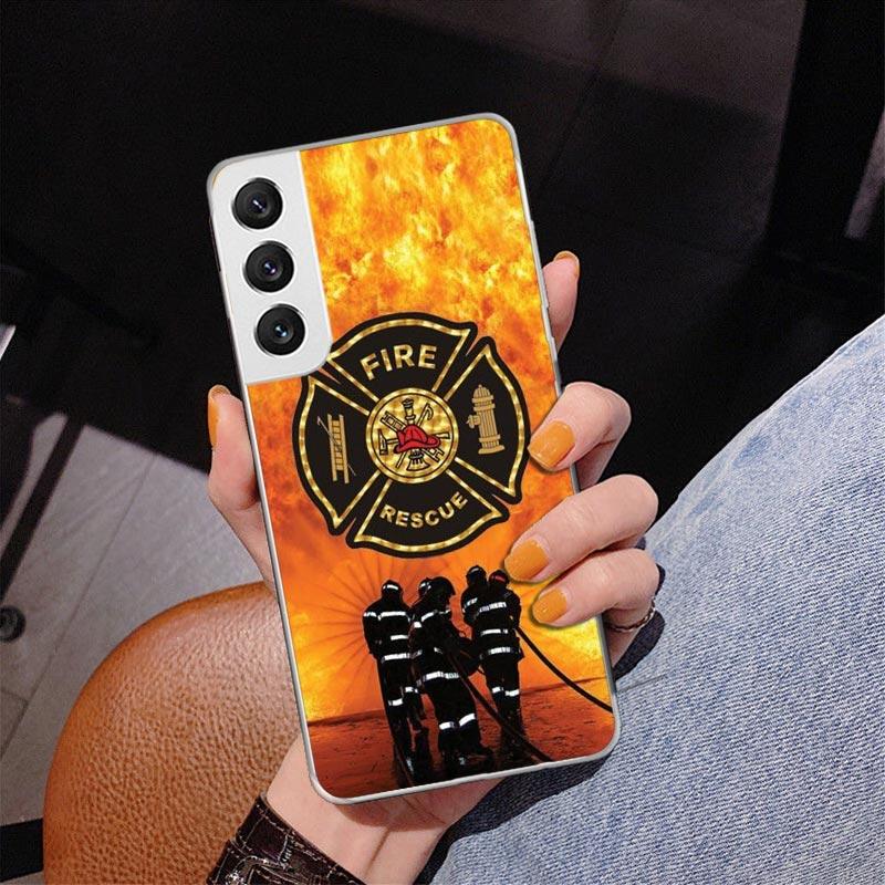 Firemen Hero Flame Phnoe Case for Samsung Galaxy S26 S25 Edge S23 S24 Ultra S22 Plus S21 S20 FE Unique Cover Soft Coque Galaxy S