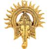 Metal Ganesha Idol for Home Decor with Surya Chakra - Ganeshji Ganpati Decoration Items Wall hangings Lucky Fengshui - Decorative Gifts