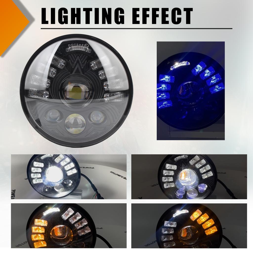 5.75 Inch Motorcycle LED Headlight DRL Turn Signal Headlamp Assembly For Harley Sportster 883 XL883 FXCW Head Light Modified
