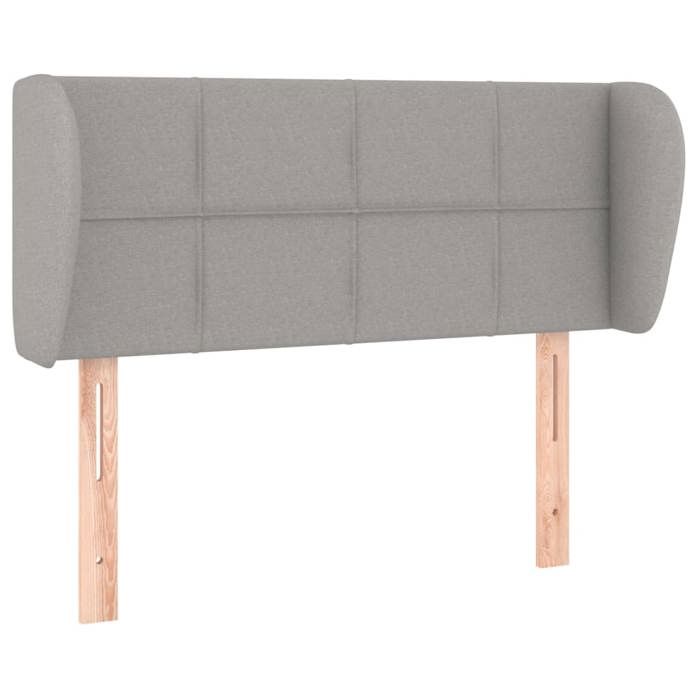 Maison Exclusive - Tête de lit avec oreilles Gris clair 103x23x78/88 cm Tissu