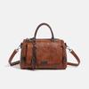 Women's bag winter new trendy versatile cowhide handbag fashion shoulder oblique span bag soft leather women's bag