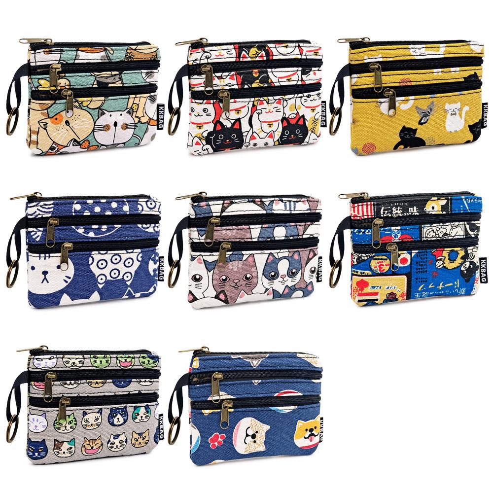 Söt Vattentät Myntpåse Enkel Kort Dragkedja Organizer Multifunktionell Plånbok