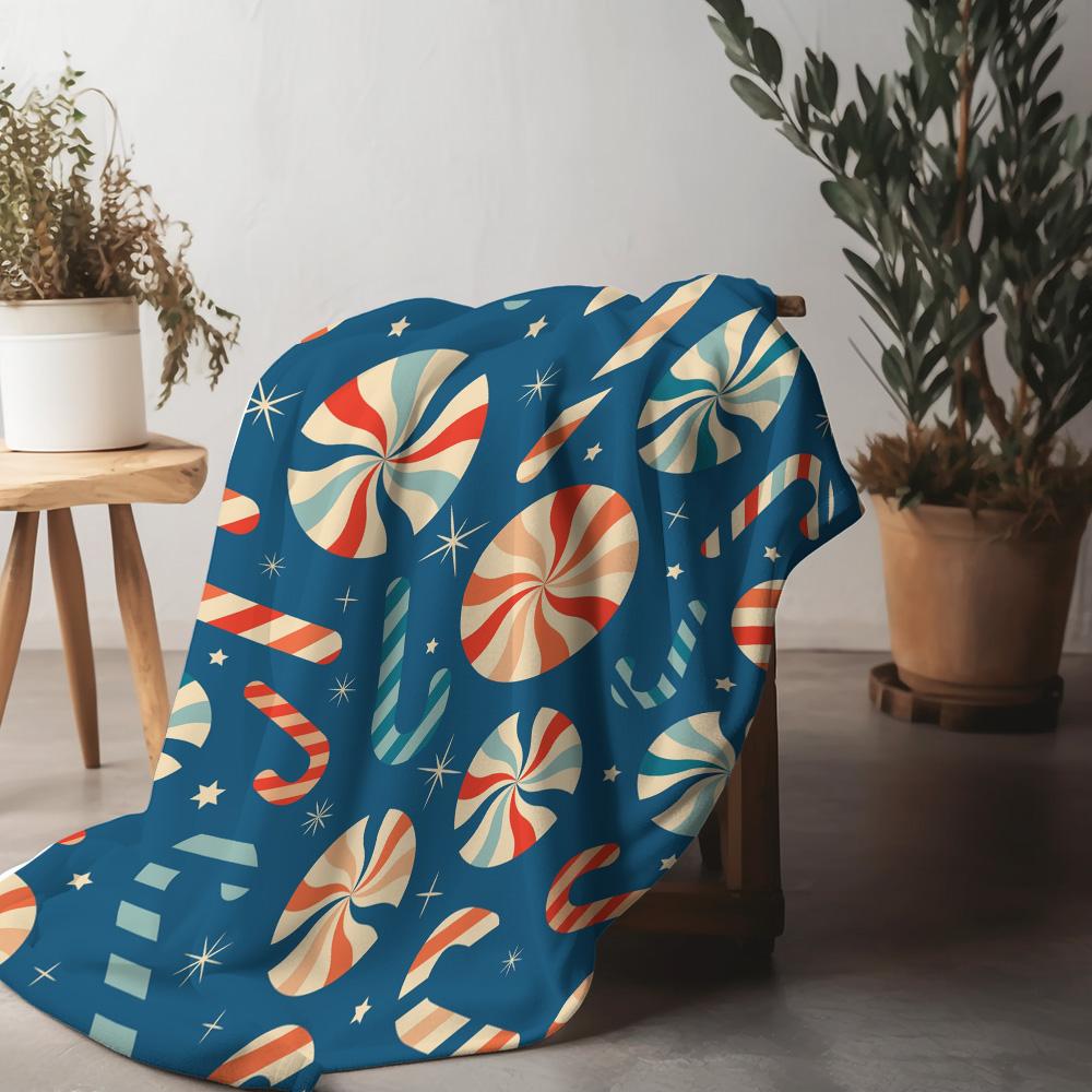 

Мягкое фланелевое покрывало Уютное покрывало из шерпы Декоративное покрывало Одеяло Домашний декор Подарок Праздничный Рождественский узор 75x90cm