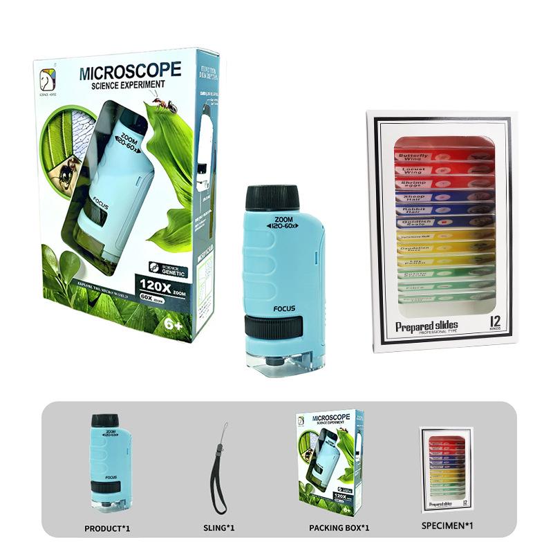 Portable Children's Microscope for Outdoor Discovery - Perfect for Seeing Bacteria & Ideal Gift for Students