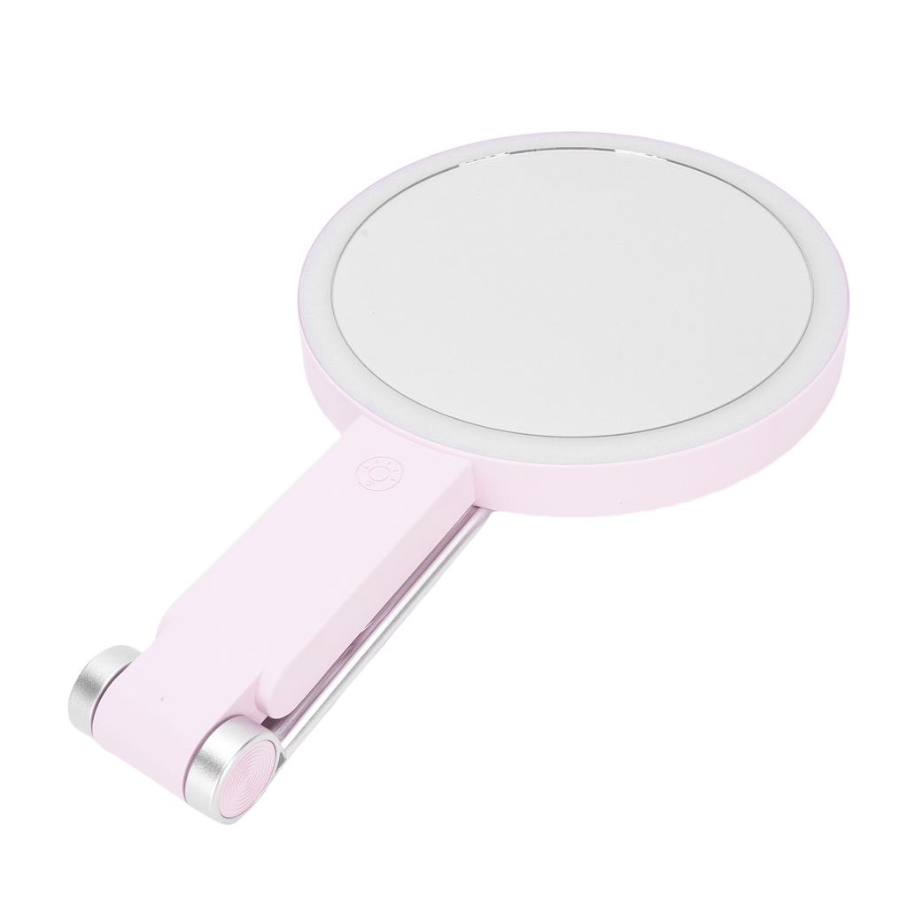 Lighted Magnifying Makeup Mirror Double Sided 1X 30X LED Mirror USB Rechargeable 3 Color Temperature Folding Round Shaped