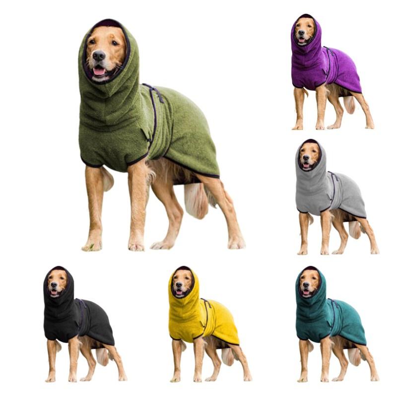 Weicher und saugfähiger Fleece-Hundebademantel zum schnellen Trocknen
