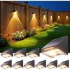KOOPER Solar Fence Lights Outdoor Waterproof 10 Pack, Solar Fence Lights with Ultra-Bright LED Lens, 10 Modes & 9 Colors Outdoor Solar Lights for
