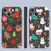Fall für Apple iPhone 14 13 11 12 Pro 7 XR X XS Max 8 Plus 6 6S SE 2022 13Pro Schwarz Soft Phone Funda Weihnachten Weihnachtsmann Elch