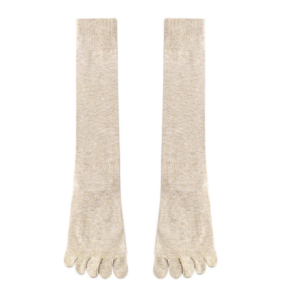 Harajuku Split Toe Socks Anti-slip Mid-tube Stocking Women Simple JK Calf Stockings  Spring Summer хаки